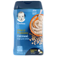 3 PACK of Gerber, DHA & Probiotic, Single Grain Oatmeal Cereal, Supported Sitter, 1st Foods, 8 oz (227 g)
