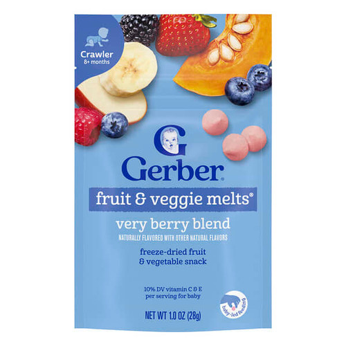 <img alt="Gerber, Fruit & Veggie Melts, 8+ Months, Very Berry Blend, 1 oz (28 g)" title="Gerber, Fruit & Veggie Melts, 8+ Months, Very Berry Blend, 1 oz (28 g),015000047917"