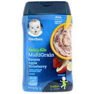 3 PACK of Gerber, Hearty Bits, MultiGrain Cereal, Toddler, 12+ Months, Banana, Apple, Strawberry, 8 oz (227 g)