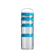 GoStak, Portable Stackable Containers, Aqua, Starter 4 Pack