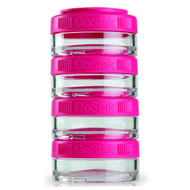 GoStak, Portable Stackable Containers, Pink, 4 Pack, 40 cc Each