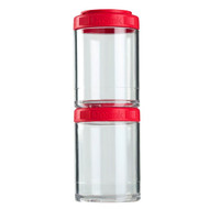 GoStak, Portable Stackable Containers, Red, 2 Pack, 150 cc Each