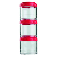 GoStak, Portable Stackable Containers, Red, 3 Pack, 100 cc Each