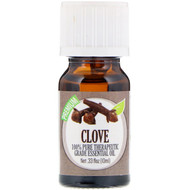 Healing Solutions, 100% Pure Health-promoting Grade Essential Oil, Clove, 0.33 fl oz (10 ml)