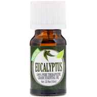 Healing Solutions, 100% Pure Health-promoting Grade Essential Oil, Eucalyptus, 0.33 fl oz (10 ml)