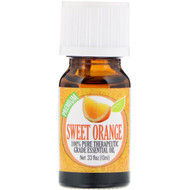 Healing Solutions, 100% Pure Health-promoting Grade Essential Oil, Sweet Orange, 0.33 fl oz (10 ml)