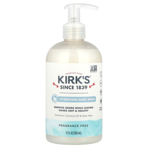 <img alt="Kirks, Hydrating Hand Wash, Fragrance Free, 12 fl oz (355 ml)" title="Kirks, Hydrating Hand Wash, Fragrance Free, 12 fl oz (355 ml),639844110219"