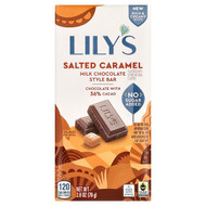 <img alt="Lilys Sweets, Milk Chocolate Style Bar, Salted Caramel, 36% Cocoa, 2.8 oz (79 g)" title="Lilys Sweets, Milk Chocolate Style Bar, Salted Caramel, 36% Cocoa, 2.8 oz (79 g),856481003807"