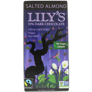 3 PACK of Lilys Dark Chocolate with Stevia Salted Almond -- 2.8 oz