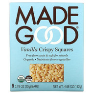 <img alt="MadeGood, Crispy Squares, Vanilla, 6 Bars, 0.78 oz (22 g) Each" title="MadeGood, Crispy Squares, Vanilla, 6 Bars, 0.78 oz (22 g) Each,687456213286"