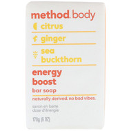 3 PACK of Method Body Bar Soap Energy Boost Citrus Ginger Sea Buckthron -- 6 oz