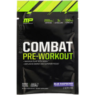 MusclePharm, Combat Pre-Workout, Blue Raspberry, 0.33 oz (9.3 g) Trial Size