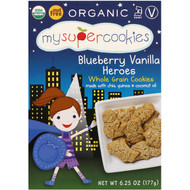 MySuperCookies, Whole Grain Cookies, Blueberry Vanilla Heroes, 6.25 oz (177 g)