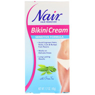 3 PACK of Nair , Hair Remover, Bikini Cream, Sensitive Formula, With Green Tea, 1.7 oz (48 g)