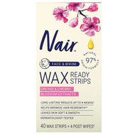 <img alt="Nair, Wax Ready Strips, Face & Bikini, Orchid & Cherry Blossom Extracts, 40 Wax Strips + 4 Post Wipes" title="Nair, Wax Ready Strips, Face & Bikini, Orchid & Cherry Blossom Extracts, 40 Wax Strips + 4 Post Wipes,022600019572"