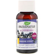Natures Way, Sambucus, Standardized Elderberry, Immune Syrup, 0.67 fl oz (20 ml)