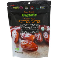 3 PACK of Natures Wild Organic, Wild & Raw, Sun-Dried, Organic Deglet Noor Pitted Dates, 5 oz (142 g)