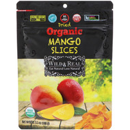 3 PACK of Natures Wild Organic, Wild & Real, Dried, Organic Mango Slices, 3.5 oz (100 g)