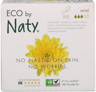 3 PACK of Naty, Thin Pads, Normal, 15 Eco Pieces