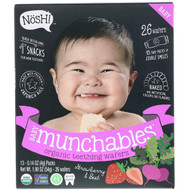 3 PACK of Nosh Baby Munchables Teething Wafers - Strawberry & Beet -- 13 Packs