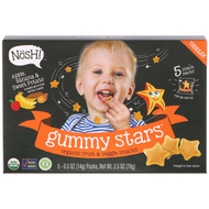 3 PACK of Nosh Gummy Stars Fruit Snacks - Apple, Banana & Sweet Potato -- 5 Packs