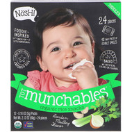 NosH!, Tot Munchables, Organic Rice Snacks, Garden Medley Flavor, 12 Packs, 0.18 oz (5 g) Each