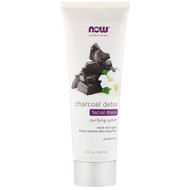 3 PACK of Now Foods, Solutions, Charcoal Detox Facial Mask, 4 fl oz (118 ml)