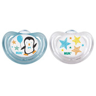 NUK, Air Flow, Orthodontic Pacifier, Boy, 0-6 Months, 2 Pacifiers
