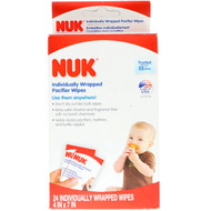 NUK, Individually Wrapped, Pacifier Wipes, 24 Individually Wrapped Wipes