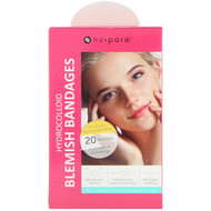 3 PACK of Nu-Pore, Hydrocolloid Blemish Bandages for Raised, Yellow Blemishes, 20 Bandages