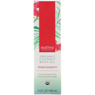 3 PACK of Nutiva, Organic Coconut Body Oil, Blissful Grapefruit, 3.4 fl oz (100 ml)