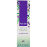 3 PACK of Nutiva, Organic Coconut Body Oil, Calming Lavender, 3.4 fl oz (100 ml)