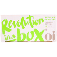 Oi Organic Initiative Organic Cotton Non-Applicator Tampons Regular -- 16 Tampons