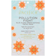 Pacifica, Pollution Fight, Blue Algae Urban Defense Facial Mask, 1 Mask, 0.67 fl oz (20 ml)