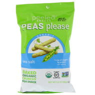 3 PACK of Peeled Snacks, Peas Please, Organic, Sea Salt, 3.3 oz (94 g)