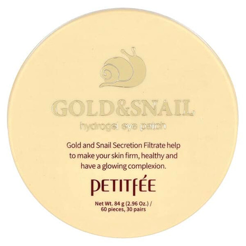 <img alt="Petitfee, Gold & Snail Hydrogel Eye Patch, 60 Patches" title="Petitfee, Gold & Snail Hydrogel Eye Patch, 60 Patches,8809239802872"