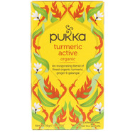 3 PACK of Pukka Herbs, Organic Turmeric Active, Caffeine Free, 20 Herbal Tea Sachets, 1.27 oz (36 g)