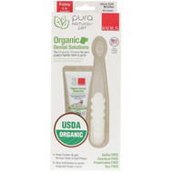 RADIUS, Organic Dental Solutions, Ultra Soft Bristles, Puppy, 0-18 Months, 1 Toothbrush + .8 oz Tooth Gel