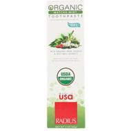 3 PACK of RADIUS, Organic Gel Toothpaste, Matcha Mint, 3 oz (85 g)