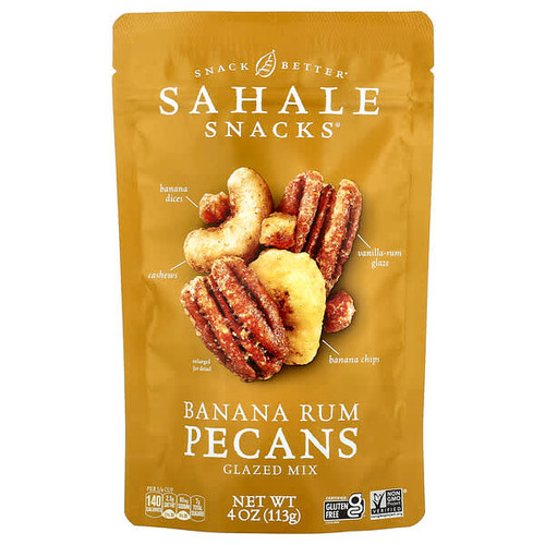 <img alt="Sahale Snacks, Glazed Mix, Banana Rum Pecans, 4 oz (113 g)" title="Sahale Snacks, Glazed Mix, Banana Rum Pecans, 4 oz (113 g),893869000287"