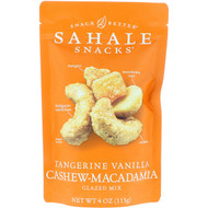 3 PACK OF Sahale Snacks, Glazed Mix, Tangerine Vanilla Cashew-Macadamia, 4 oz (113 g)
