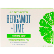 3 PACK OF Schmidts Naturals, Natural Soap, Bergamot + Lime, 5 oz (142 g)