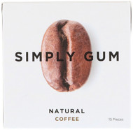 3 PACK OF Simply Gum, Gum, Natural Coffee, 15 Pieces