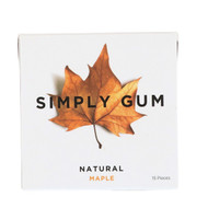 3 PACK OF Simply Gum, Gum, Natural Maple, 15 Pieces