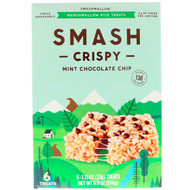 3 PACK of Smashmallow Smash Crispy Marshmallow Rice Treats Mint Chocolate Chip -- 6 Treats
