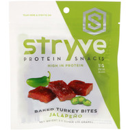 Stryve Foods, Protein Snacks Baked Turkey Bites, Jalapeno, 2.5 oz (70 g)