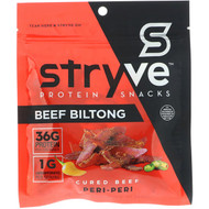 3 PACK OF Stryve Foods, Beef Biltong, Air-Dried Beef Slices, Spicy Peri Peri, 2.25 oz (64 g)