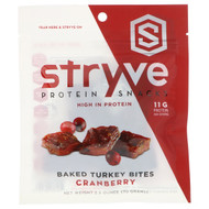 Stryve Foods, Protein Snacks, Baked Turkey Bites, Cranberry, 2.5 oz (70 g)