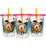 The First Years, Disney Mickey Mouse, Take & Toss Straw Cups, 3 Pack - 10 oz (296 ml)