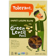 Tolerant, Energy Legume Blend, Organic Green Lentil Pasta, Rotini, 8 oz (227 g)